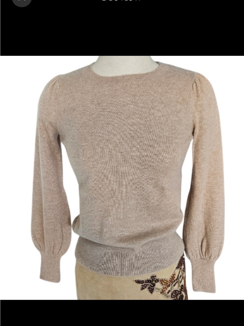 Nanette Lepore cashmere  Puff-Sleeve Women's Sweater